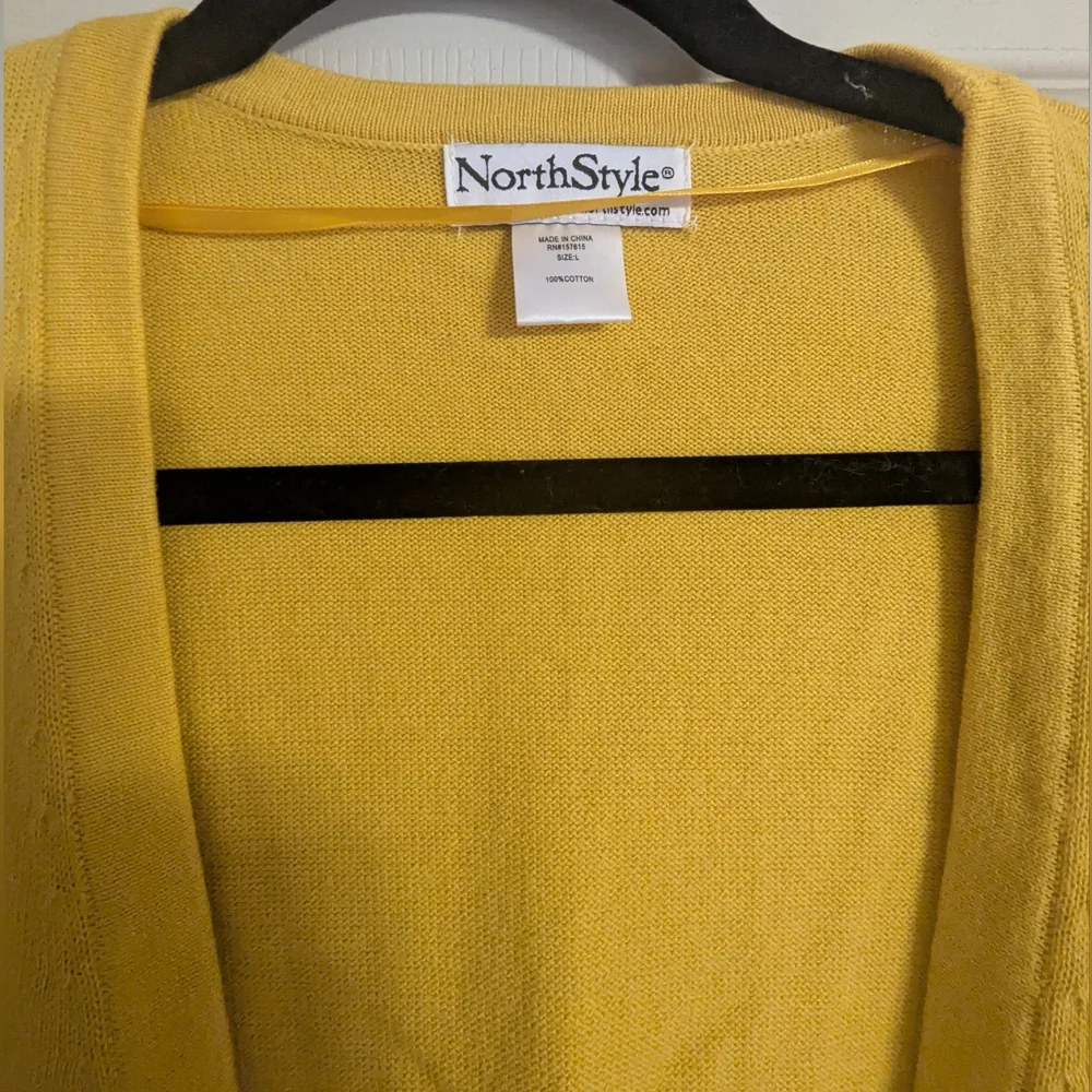 Yellow Sunshine Golden Cardigan Shrug Cropped Short Shoulder Dress Cover - Picture 2 of 2